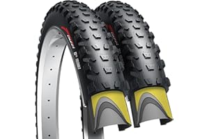 Fincci Velo Pneu VTT 27.5/29 x 2.35 Pouces - Paire Pliable Gravel Tire avec 1mm Nylon Protection Anti Crevaison, 60 TPI pour VTC, Montagne & Hybrid & Electrique Vélo, Tout Terrain, Vélo de Ville