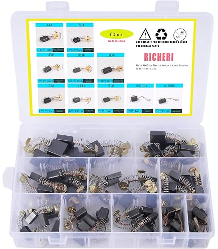 2-Pack 6.5x13.5x16mm Carbon Brushes – Replacement For Makita LS1030N, 4107R, 5016B, Cb-153(A)