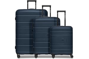 REDOLZ Hartschalen Koffer-Set 3-teilig | alle Koffer 6 cm Dehnfalte | aus hochwertigem, leichtem Polypropylen | 4 Doppelrollen & TSA-Schloss für Damen & Herren (Essentials 11)