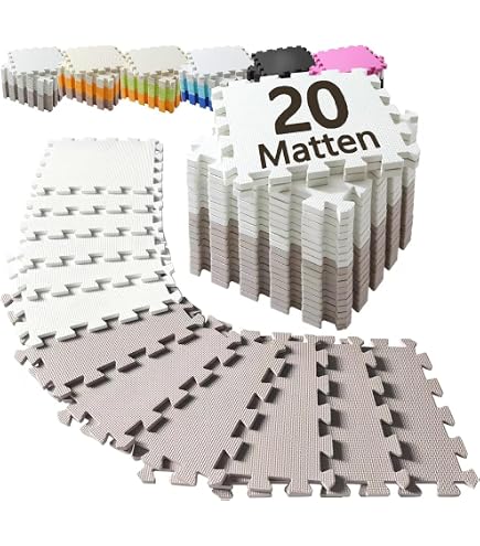 Tapis de jeu puzzle mousse eva ensemble de 3 couleurs