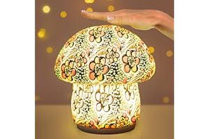 Danolt Mushroom Night Lights Kids Portable Baby Night Light Cute Gifts USB Rechargeable and Battery Powered