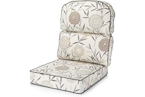 Alfresia Java Cane Conservatory Cushion - Chair Replacement Cushion, Low Back, Cotton Shell, Thick Foam Filling, Chair Cushion, For Conservatory Furniture, Range of Patterns(Bamboo Natural)