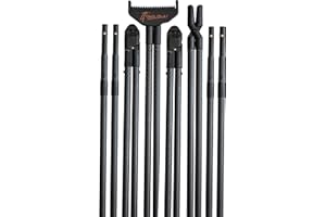 4 STABLE STICKS - Ultimate Modell - Pirsch- Und Weitschießstock - Optimale Stabilität - Abnehmbar/Verstellbar - Für Stehende, Kniende Und Sitzende Schüsse - Ultraleicht, Langlebig