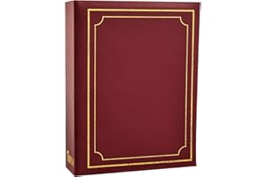 Arpan 6x4 Plain Photo Album with 200 Pockets (Burgundy)