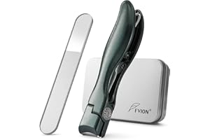 FVION Tagliaunghie per Unghie Piedi, Tagliaunghie per Unghie Spesse o Incarnite, Tonchesino a Mascella Larga In Acciaio con Lima per Unghie, Taglia Unghie Piedi e Mani Grande (verde)