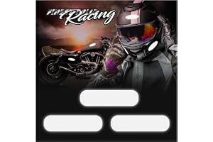 8 set reflekterande dekal hjälmdekal 3M Technology, svart motorcykelhjälm säkerhet (K132 rektangulär reflekterande )