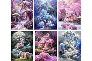 MRNSIET Mapoor 6 Pack Diamond Painting Kits for Adults - Landscape 5D Paintings with Diamond Dots Full Drill Gem Art and Crafts DIY Gift and Home Decor 12X16 inch