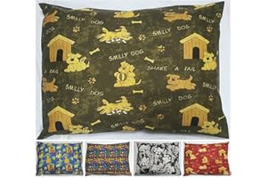 Voice7 Medium Dog Bed Pillow Cover 28" x 18" - Removable Zip Washable Cover Polycotton, Pet Cushion Covers Only (Medium 28 x 18 inches)