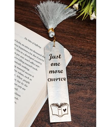 Berirexrion Silver Chain Strawberry Bookmark - Pink Aesthetic Tassel Page Marker For Women, Girls, Book Lovers | Gift Box Included