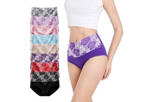 YOULEHE Women's High Waist Knickers Ladies Cotton Briefs Underwear Full Coverage Soft Breathable Panties Multipack