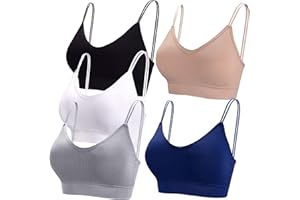 BQTQ 5 Pièces Soutien-Gorge Camisole Bralette avec Rembourré pour Femme