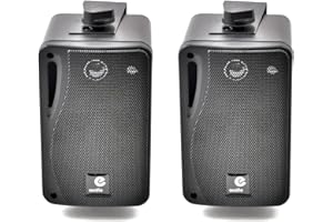 ELECTROVISION e-audio 3 3-Way Background Music Speakers With Brackets 80W 4 Ohm