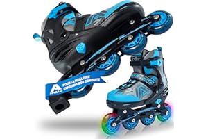 APOLLO Champion - Roller à Taille Réglable pour Enfants, Femmes et Hommes (31-42), avec Roues LED, Haute Qualité