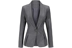 YYNUDA Blazer Femme Tailleur Manches Longue Chic Business Officier Cardigan Veste Blazer