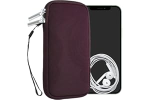 kwmobile Handytasche für Smartphones XL - 6,7/6,8" - Neopren Handy Hülle Bordeaux Violett - Handy Tasche 17,2 x 8,4 cm Innenmaße