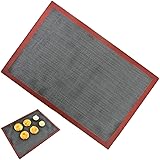 Tappetino da Forno in Silicone,Tappetino Microforato da Forno,Antiaderente,Antiscivolo Teglia da Forno per Forno,Microonde,Co