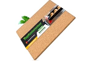 KORK-DEKO Sottopentola XXL in sughero | Rettangolare: 45x30 cm | per pentole extra grandi pirofile, padelle, base decorativa anche per il fai da te – Mini bacheca – Resistente al calore antiscivolo