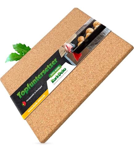 Cleverbrand sous-Plat Dessous de Plats en liège, carré, 15 x 15 cm, Design : Sandwich