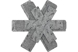 HENGLISAM Pot and Pan Protectors, 12 pieces and 3 Different Size, Pot Dividers Pad to Prevent Scratching, Protect Surfaces of Your Cookware(Gray)