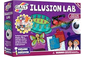 Galt Illusion Lab - Explore & Discover Childrens Science Kit, 9 Fun Science Experiments for Kids, Eye Popping Illusions - STEM Toys, National Curriculum Compatible - Gifts for Boys & Girls Ages 6 Plus