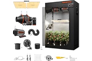 SPIDER FARMER 4x2 Grow Tent Complete System SF-2000 LED Grow Light with Samsung LM301H EVO & Dimmable Lights 24" x 47" x 71" Grow Tent 4 Inch Inline Fan Filter with Temperature Humidity Controller