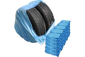 Stix Lot de 500 Sacs de pneus en polyéthylène Basse densité Bleu 1000 mm x 1000 mm