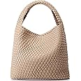 Tote Bag for Women Woven Tote Bag Woven Bag Woven Leather Bag Ladies Handbags Large Shoulder Bags Top-Handle Bag Shopping Bag with a Pouch Purse