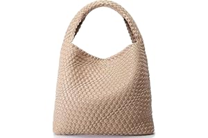 JUGSAR Tote Bag for Women Woven Tote Bag Woven Bag Woven Leather Bag Ladies Handbags Large Shoulder Bags Top-Handle Bag Shopping Bag with a Pouch Purse