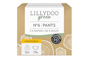 LILLYDOO green umweltschonende Pants, Größe 6 (15+ kg), Monatsbox (114 Pants) (FSC Mix)…