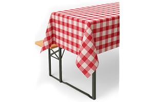 TextilDepot24 Landhaus dukar 20 mm rutigt röd-vit rutig bondgård 100 % bomull (140 x 140 cm)