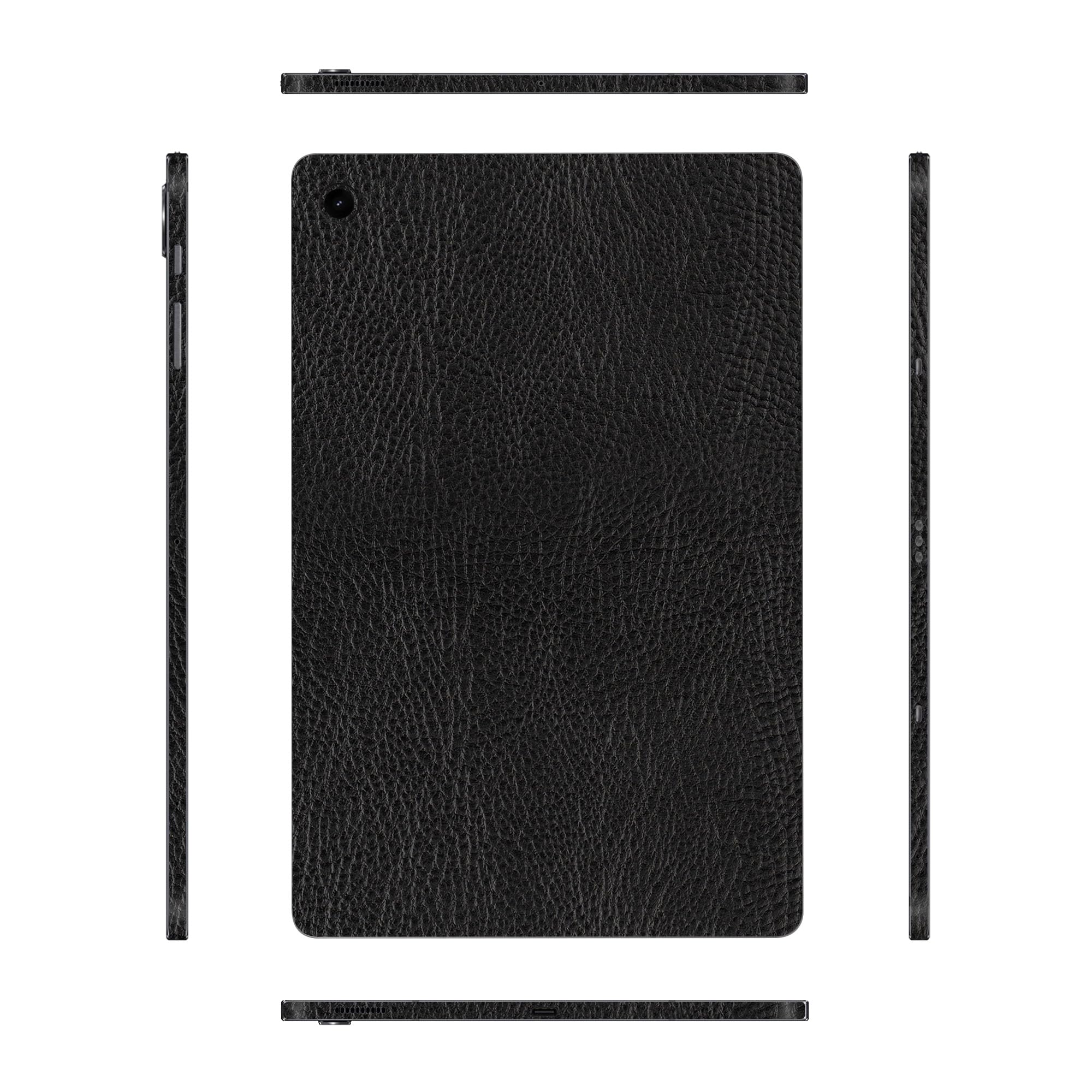 Capes Tablet Skins Compatible with Samsung Galaxy Tab S9 FE | Ultra-Thin Protective Film | Anti-Scratch Vinyl Decal Skin | Not Case/Cover (Black Leather, Full Body Skin)