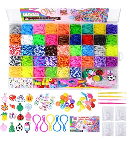 Craze Loops 600 Elastici Per Braccialetti Fai Da Te, Borsa In Alluminio Con Elastici Per Anelli, Bracciali, Collane, Artigianato Per Bambini, Diversi - Foto 3