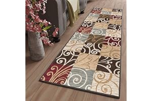 LYYK Tappeti Cucina Antiscivolo Lavabile Antimacchia Durevole Motivo Geometrico Tappeto da Cucina per Soggiorno Camera da Letto Scale del corridoio, 40x280cm Color13