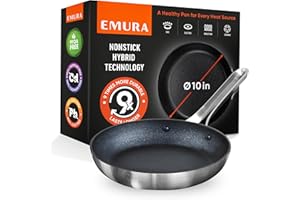 Emura Padella antiaderente Pentola premium 26 cm alluminio con rivestimento antiaderente | Durevole senza PFOA e PTFE, resistente ai graffi, cottura al forno | Facili da pulire