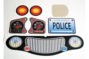 THE TOY RESTORE New Replacement Decals Fits Little Tikes Cozy Coupe II Ride on Black Police NL