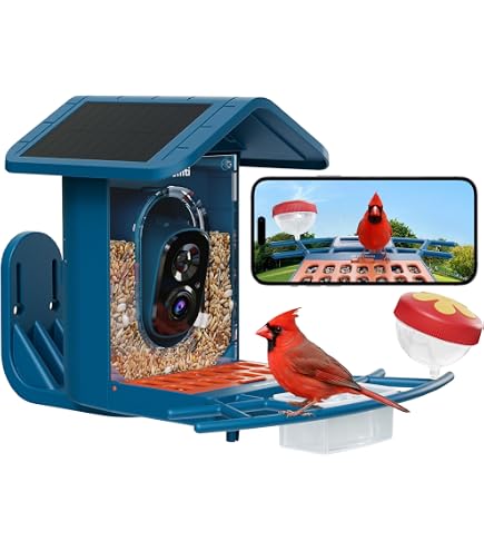BIRDLEGEND BL02 Smart Vogelfutterspender Mit Kamera | Kostenlose KI-Erkennung, 1080p HD, Solar, 64 GB (DIY-Futterstation)