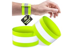 AVANA Cinta reflectante con cierre de , reflectante, protección para pantalones, bandas reflectantes, bandas reflectantes para correr, bicicleta, niños (juego de 2)