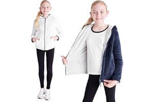 CityComfort Sudaderas Niño con Cremallera, Sudadera Reversible de Polar 5-14 Años