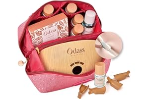 ÔDASS PARIS Odass Paris - Trousse Découverte Irisée avec Lampe LED PRO - Kit Complet Manucure Semi-Permanente - Vernis Sans HEMA Nu Rose - Fabriqué en France