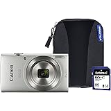 Canon IXUS 185 Camera Kit with 8 GB SD Card and Case - Silver