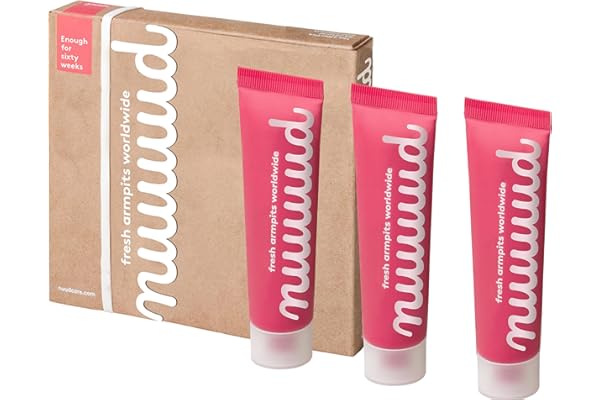 Nuud - Crème déodorante - Le Pack Toutpleindenuud - 3 tubes - 120 millilitres - Naturel pour Femme et Homme - 60 semaines d'application - Sans parabène - Sans plastique - Sans aluminium