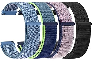 Amzpas Nylon Uhrenarmband 22mm 20mm 18mm Armband mit Schnellverschluss, Klettverschluss und Schnellverstellung Geflochtenes Uhrenarmbänder, Universelles Ersatzarmband für Smartwatch Traditionelle Uhr