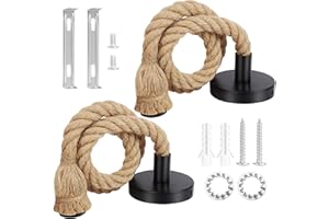 LDERFIV 2 Piezas Lampara Cuerda Techo E27 Cáñamo Lampara de Cuerda Portalamparas E27 Techo Lampara Vintage Lámparas Colgantes Retro Lámpara Colgante Industrial 100cm para Comedor Restaurante Bar Cafetería