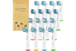 Humble Earth Końcówki do szczoteczek do zębów nadające się do recyklingu kompatybilne z elektryczną szczoteczką do zębów Oral B Braun, 16 sztuk, 4 różne typy