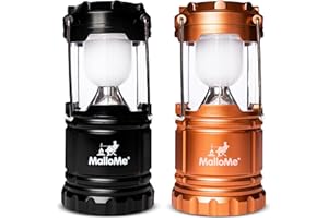 MalloMe Camping Light Portable Camping Lantern Set, Battery Operated Emergency Lights Lanterns for Home Outdoors Storm Survival - Tent Torch Power Outage LED Lamp (Rechargeable Batteries not Included)
