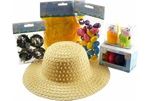 Blue Whale Gifts Girls Make Your Own Easter Bonnet Hat Complete Kit - Yellow Feathers