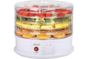 Sogo S0420339 DAL-SS-10460 Déshydrateur d'aliments 250 W Blanc