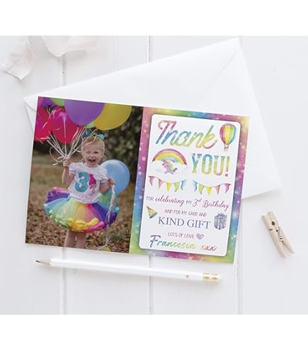 Kids' Personalised Jungle Birthday Thank You Card - View #4