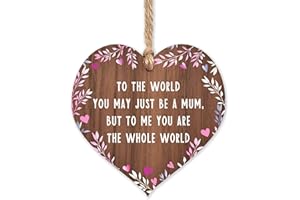 MANTA MAKES Gift for mum | Worlds Best Mum Wooden Plaque | Mothers Day gifts for Mums | thank you birthday christmas | something special ornaments | uk women woman her mammy mam step mama mam