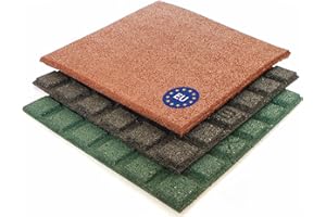 GARTENPIRAT Matelas de réception Tapis Anti Chute Rouge 50x50 cm épaisseur 25 mm